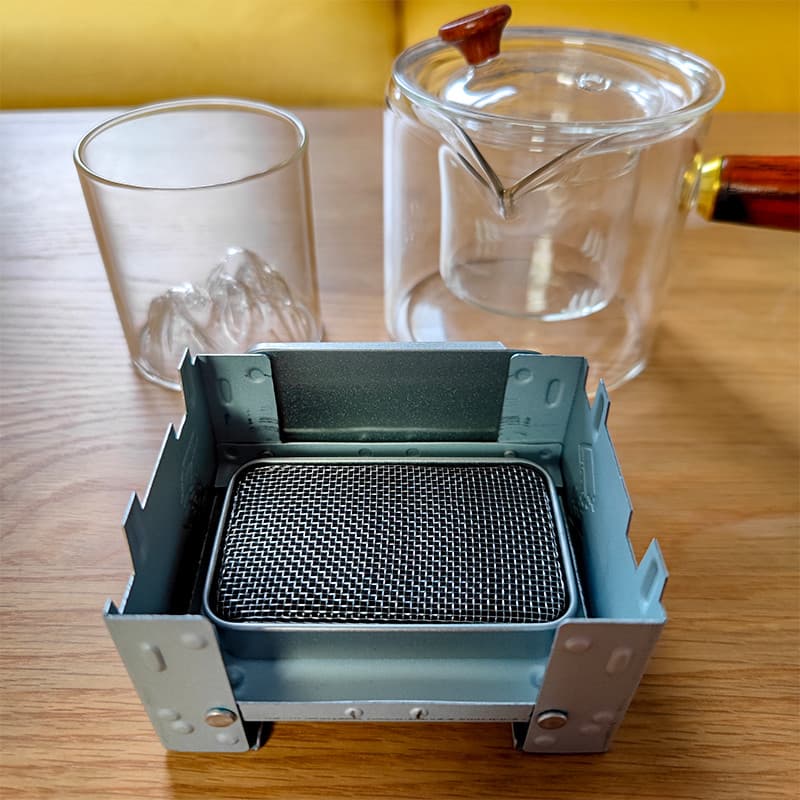 Fogão a álcool pequena panela quente fogão a seco doméstico chá fazendo fogão de café panela especial fogão a álcool sól