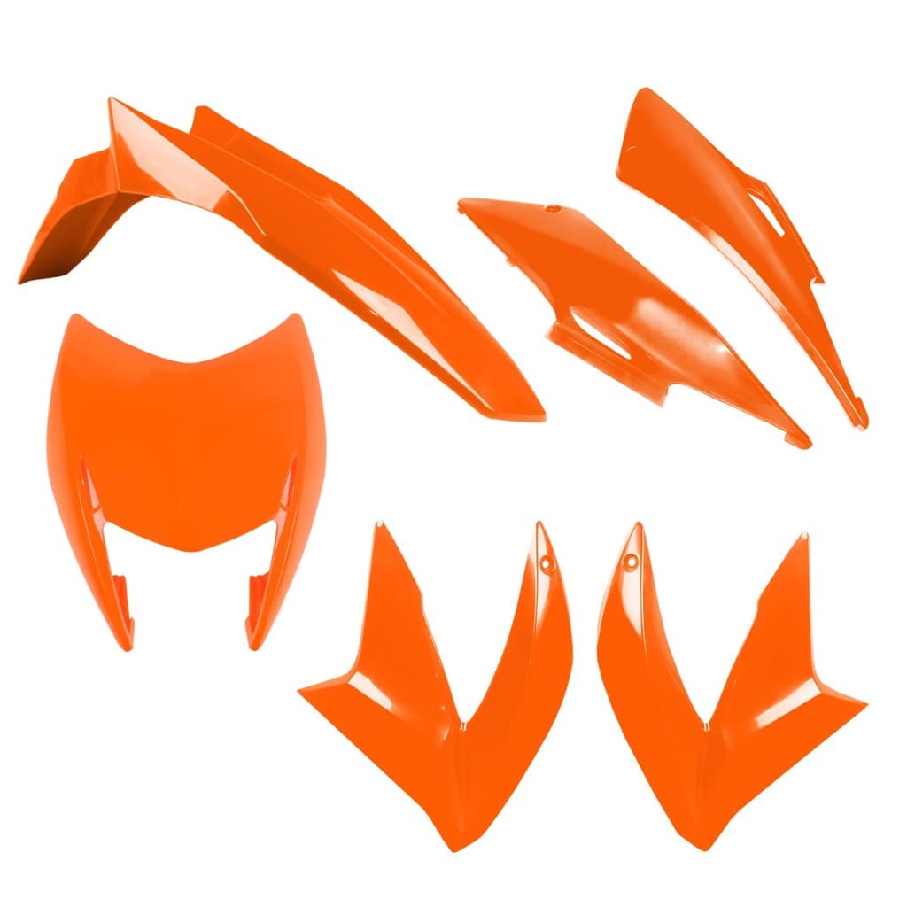 KIT PLÁSTICO CARENAGEM BROS 150 - 2010 - LARANJA CANOA