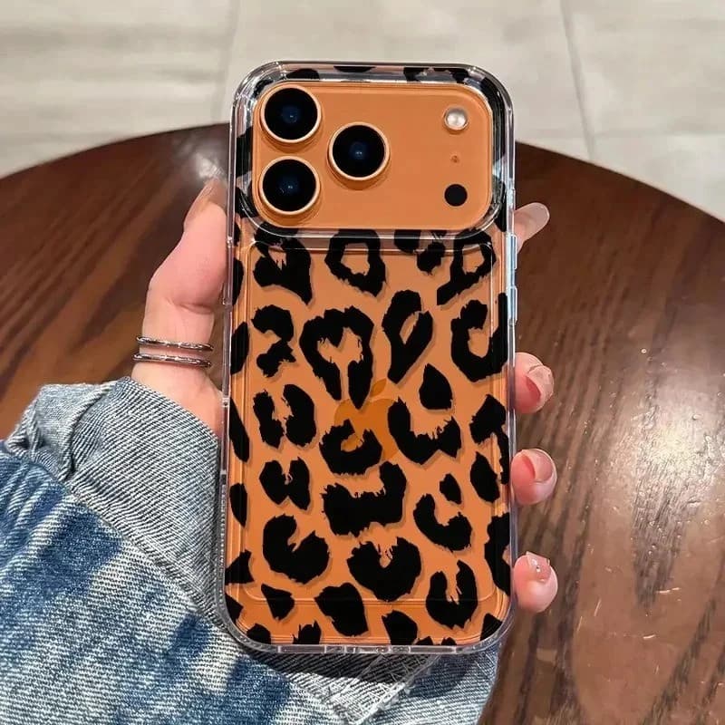 Transparente TPU anti Queda Caso De Telefone Móvel Leopardo Impressão Samsung a03 a04 a05s a15 a55 m23 m34 s20 fe s21