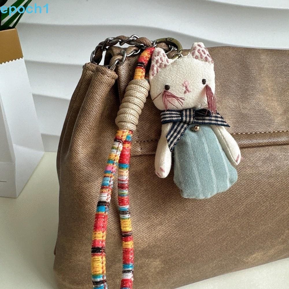 EPOCH1 Pingente Animal Feito À Mão , Coelho Urso Gato Cão Chaveiro , Filhote De Cachorro Bonito Gatinho Estilo Coreano C