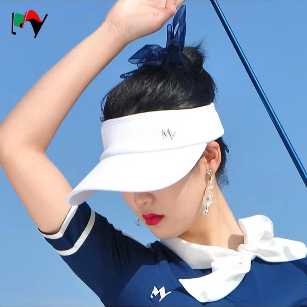 Chapéu de golfe feminino novo estilo oco chapéu de sol esportes chapéu de sol roupas femininas absorvente de suor respir