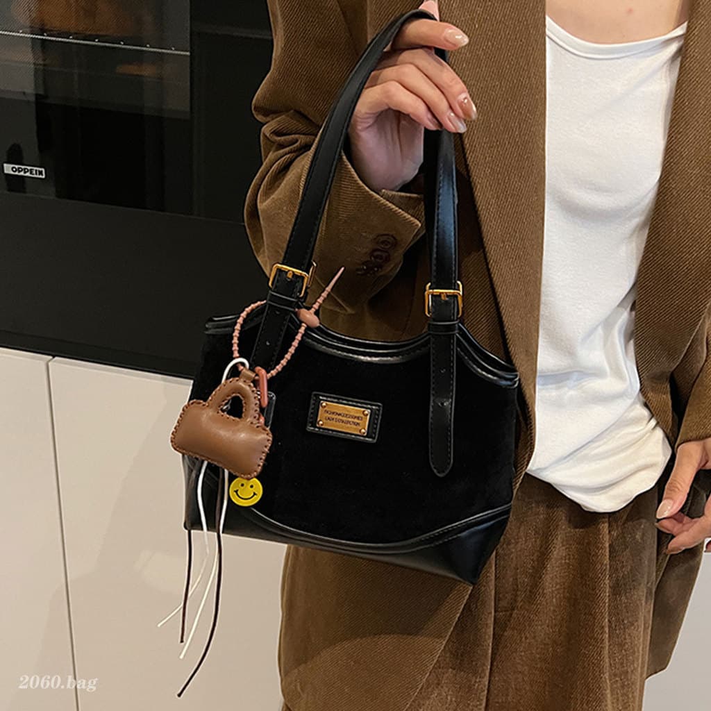 All-Match moda moda camurça 2025 outono bolsas femininas de um ombro trabalho Commuter Casual simples