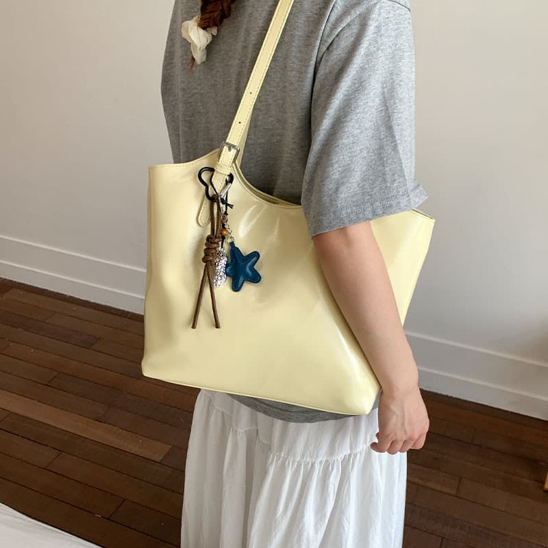 Versão coreana nicho estilo Preppy sacola 2025 novo estilo grande capacidade diário Commuter All-Match elegante bolsa de
