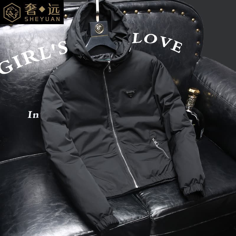 Bens europeus High-End na moda All-Match com capuz jaqueta masculina 2026 inverno novo estilo quente masculino pato bran