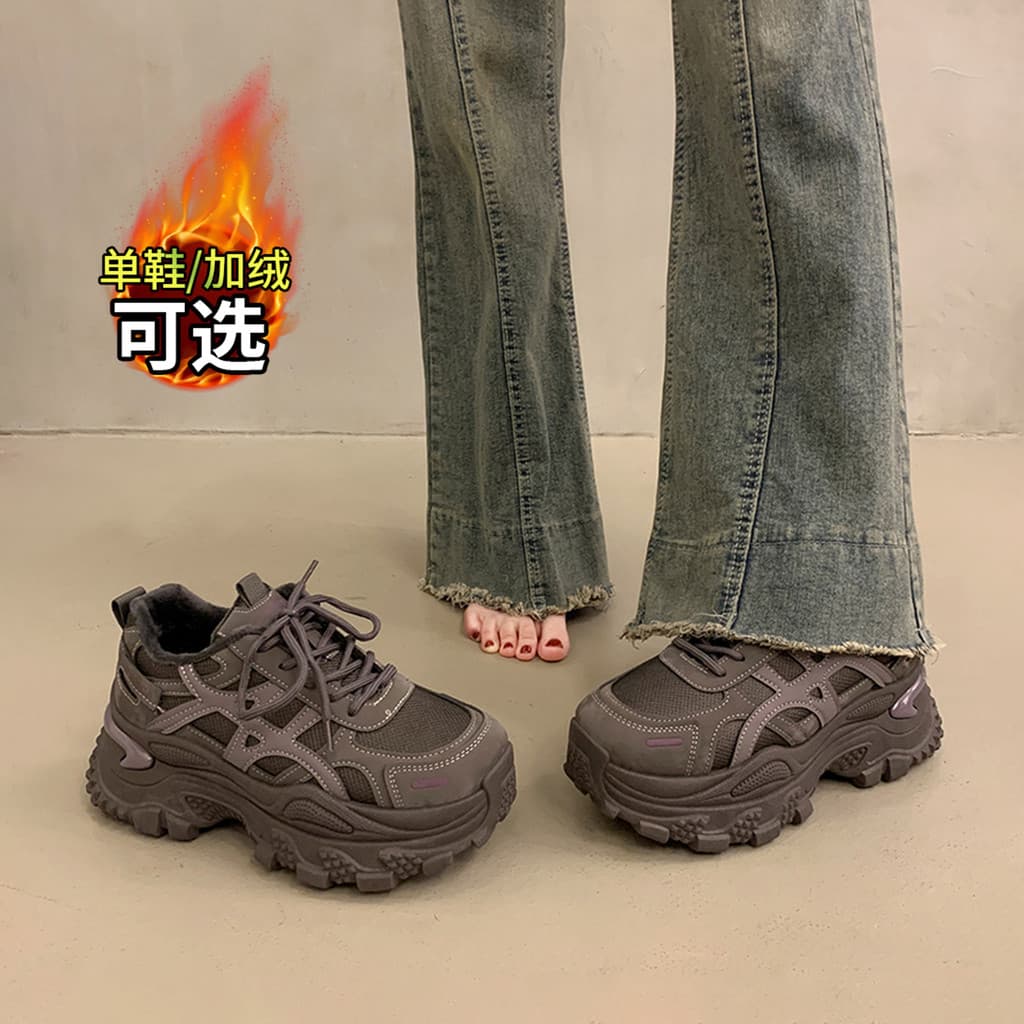 Yang Mi Mesmo Estilo Retro Daddy Shoes Mulheres 2026 Outono Inverno Venda Quente Pessoas Pequenas Treinamento Moral Sapa