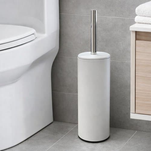 Escova Sanitária Banheiro Suporte Compacto Antibacteriana Fácil Limpeza
