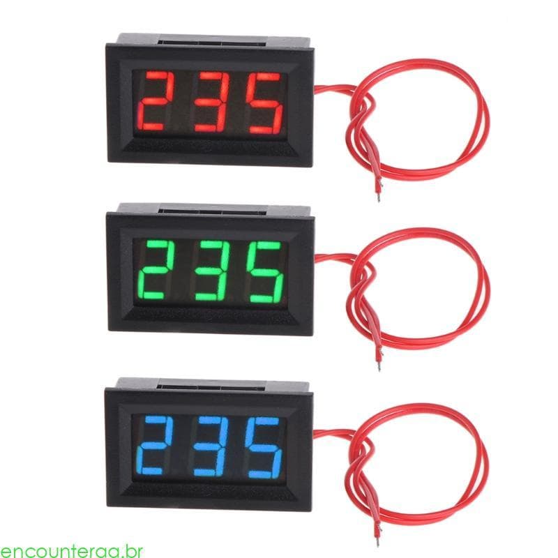 Encontrora Ajustável 2 Fios AC 30V-500V LED Voltímetro Digital Medidor Tensão Monitor Testador Para 220V 110V 380V