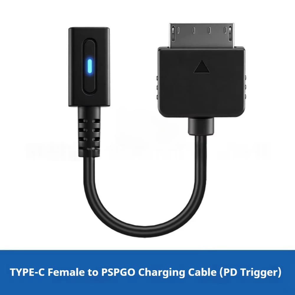 Substituição Do Adaptador De Carregador USB-C PD Compatível Com Cabo De Dados De Carregamento De Alta Velocidade PSP GO