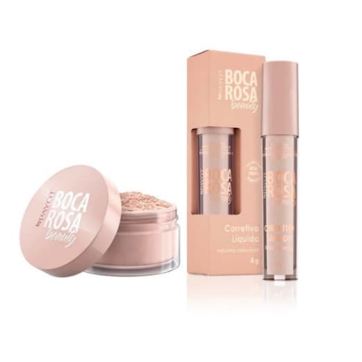 Boca Rosa Corretivo e Pó Facial Boca Rosa