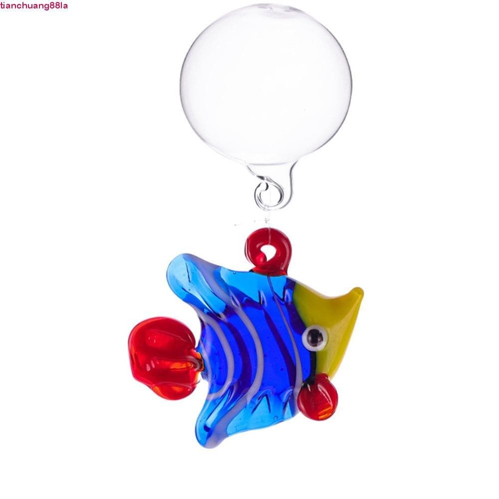 Peixes tropicais de vidro flutuante Tianchuang, decorações de aquário coloridas e únicas, adoráveis mini ornamentos de p