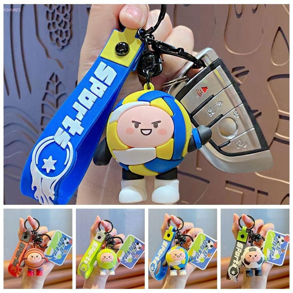 ADAMES Mini Chaveiro De Futebol Em PVC , Tênis De Basquete Desenho Animado