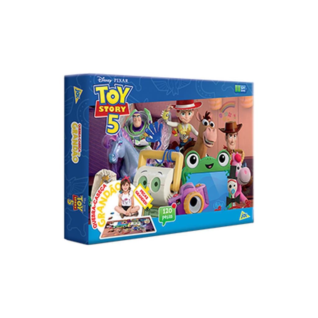 Quebra-Cabeça Cartonado Toy Story 5 120pecas Grandao - Toyster