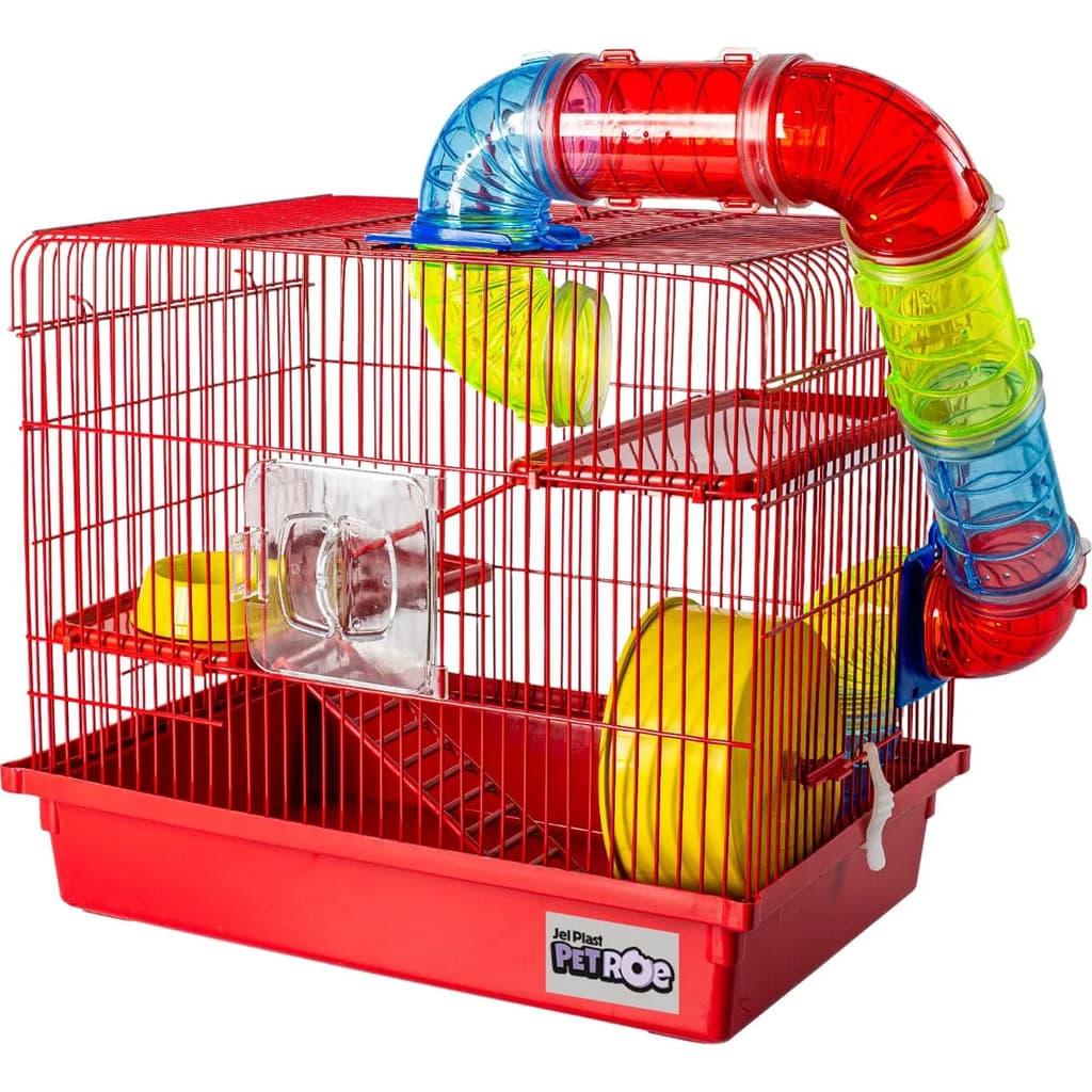Gaiola Para Hamster Completa Tubo Luxo Slim Jel Plast