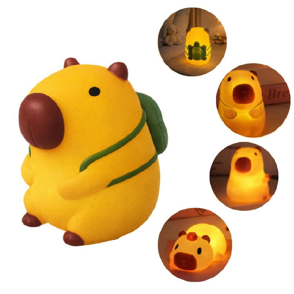 Luminaria Capivara Abajur Infantil De Mesa Luz Noturna Mini Decorativa Relaxante Sem Fio