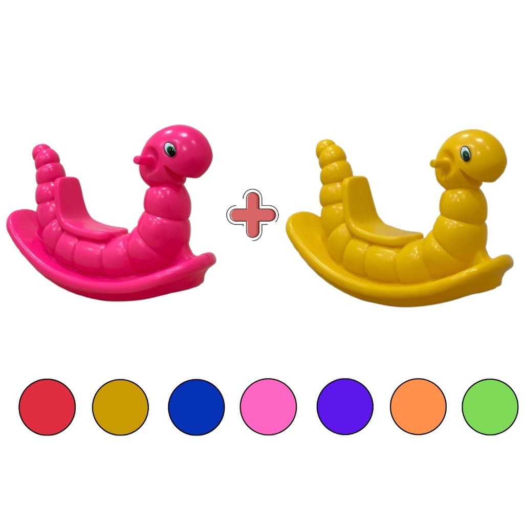 Gangorra Infantil Minhoca – Kit com 2 Brinquedos p/ Estímulo e Equilíbrio