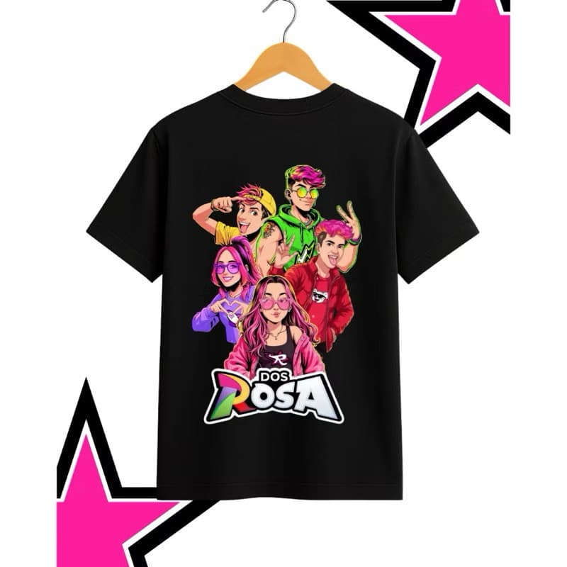 CAMISETA EMILY VICK OS ROSAS DOS ROSAS INFANTIL E ADULTO