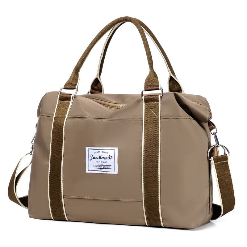 Bolsa de viagem feminina, grande capacidade, portátil, leve, bagagem, curta distância, viagem de negócios, à prova d'águ