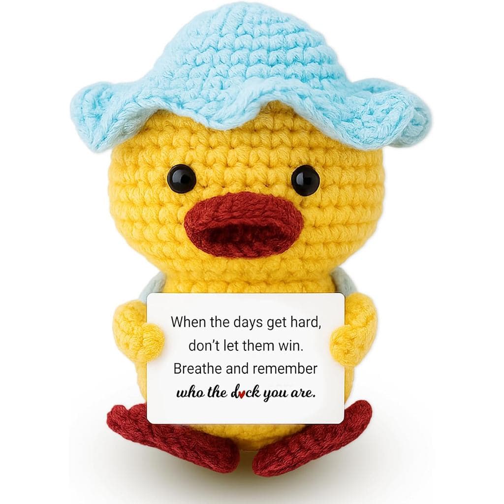 Animais de Crochê Inspiradores e Positivos, Presentes de Dia dos Namorados, Patos Positivos, Cesta de Páscoa, Presentes