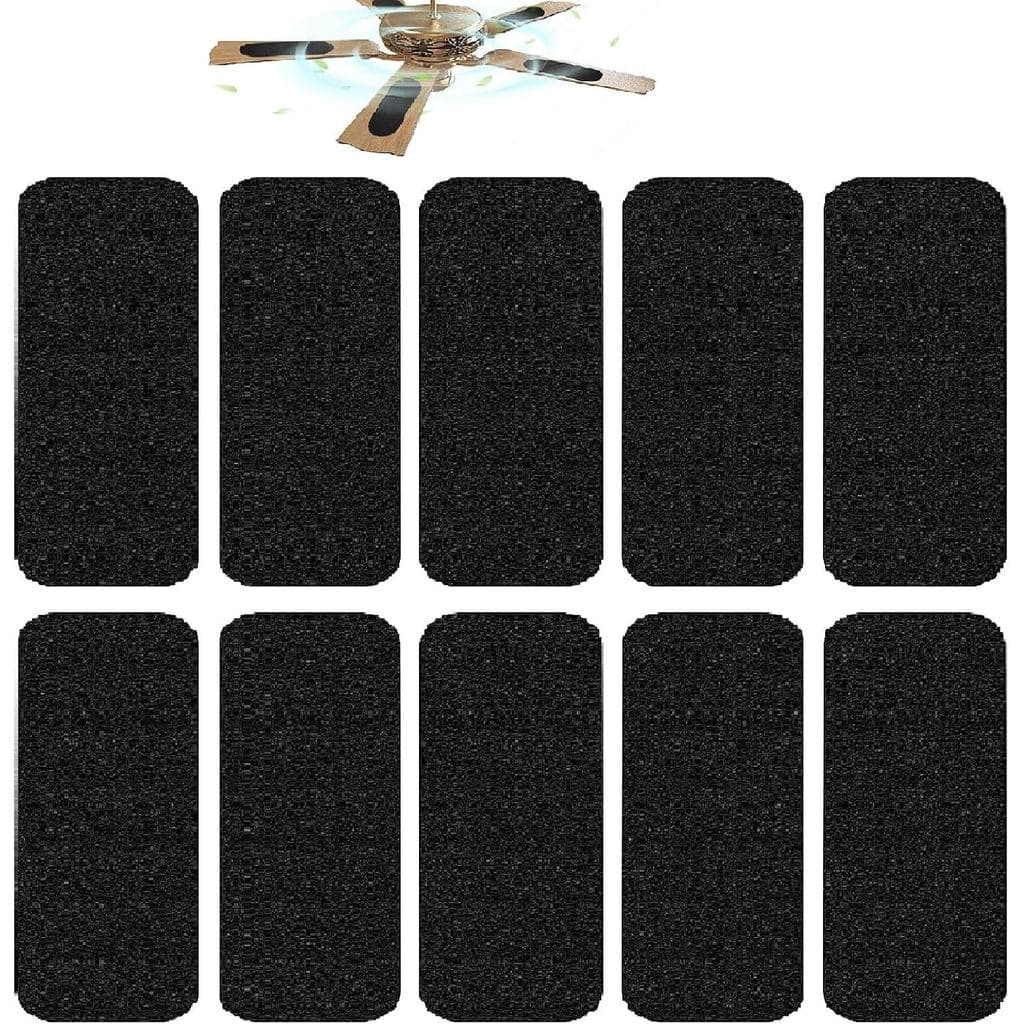 inYYTer Pacote com 10 Filtros para Ventiladores de Teto, Filtro de Carvão Ativado de Coco Resistente para Ventiladores d