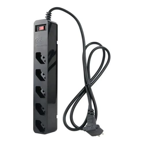 Filtro De Linha Com Protetor De Surto Dps Iclamper Energia 5 Tomadas 3 Pinos 10 Amperes Com Tecnologia Lcf Anti Raio Cla