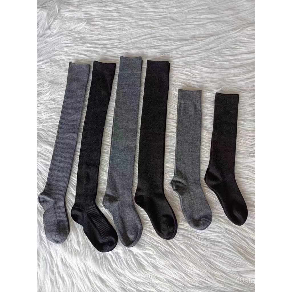 Meias de lã acima do joelho para mulheres, grossas e quentes para o outono e inverno, meias levemente compressivas para