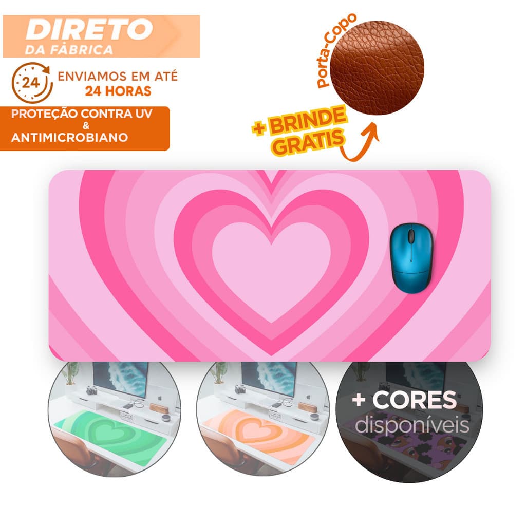 MousePad Grande Meninas Super Poderosas 80x30 CM Powerpuff Girls Mouse Pad Grande RGB