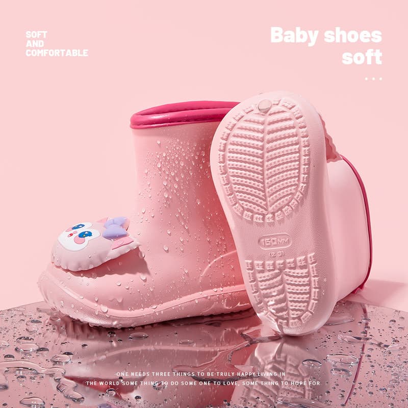 Crianças botas de chuva bonito leve meninas botas de chuva crianças 1 a 3 anos de idade botas de chuva do bebê capa impe