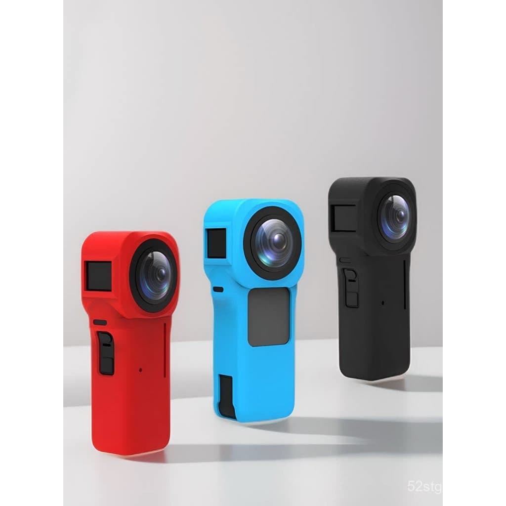 Capa protetora de silicone, capa para lente e película de vidro temperado para a câmera de ação panorâmica Insta360 One