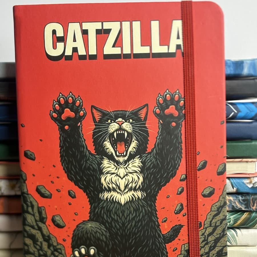 Caderneta CATZILLA Geek – A5 Capa Dura com Elástico