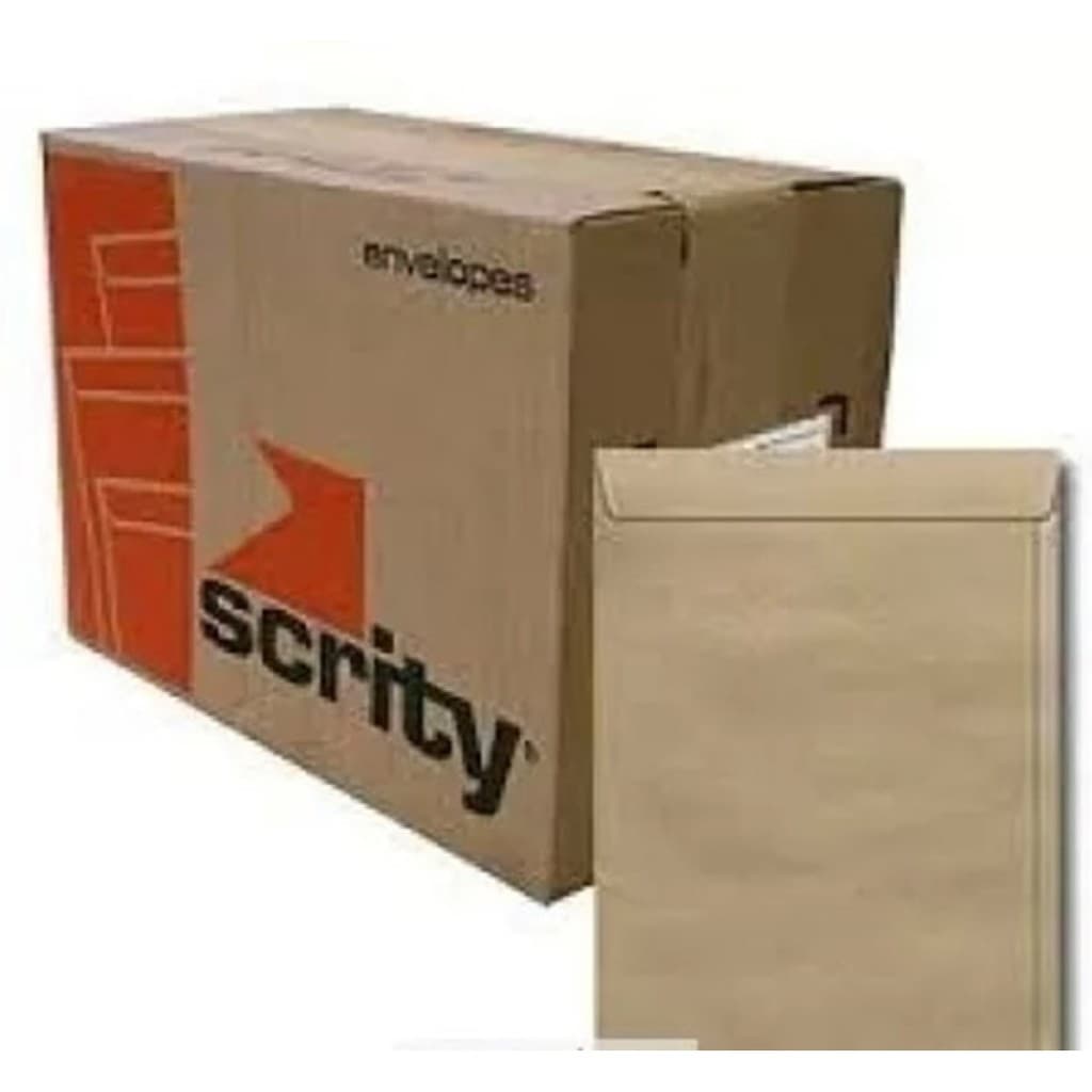 Envelopes A4 Oficio 24 X 34 Cm 80g Saco Kraft Natural Scrity 250UN