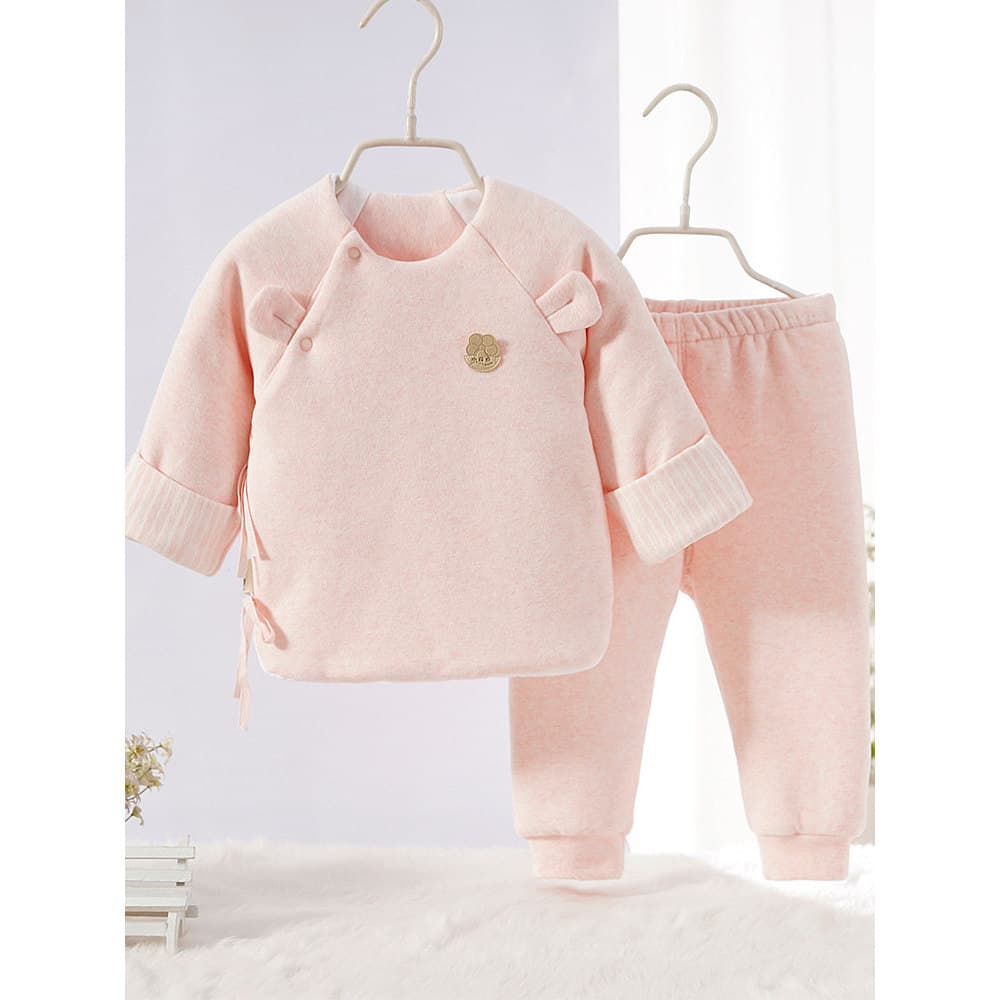 Bebê algodão split terno de duas peças outono inverno roupas recém-nascidos bebê recém-nascido algodão dividir terno de