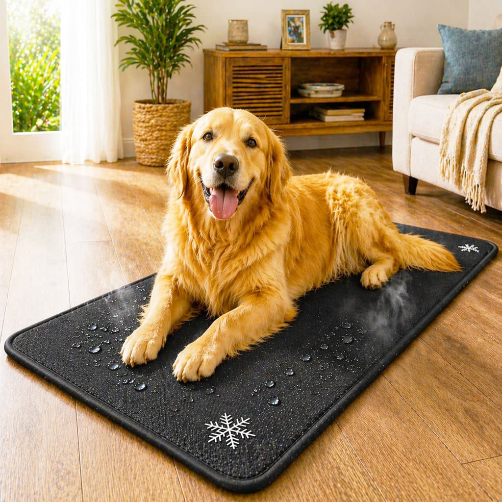 Tapete Gelado Preto 90X50cm Cachorro Lavavel G Refrescante
