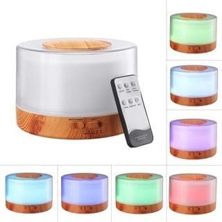 Difusor de aroma de umidificador LED de madeira 500ml