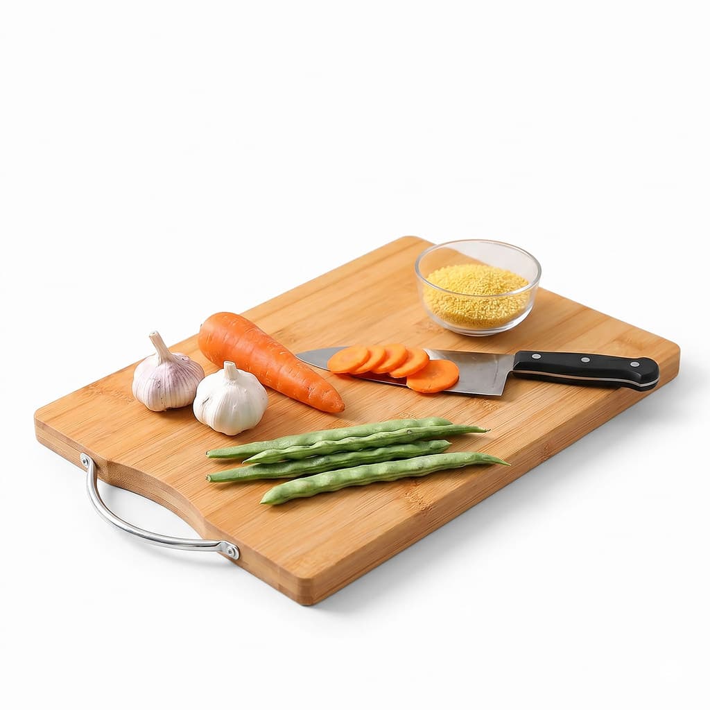 Tábua De Corte Churrasco Cozinha Gourmet De Bambu Resistente