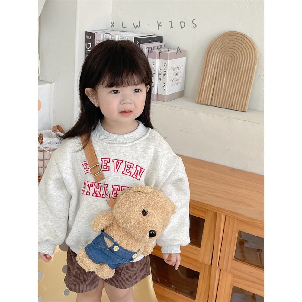 2022 novo estilo dos desenhos animados das crianças pequeno saco de pelúcia bonito urso boneca de pelúcia bolsa de moeda
