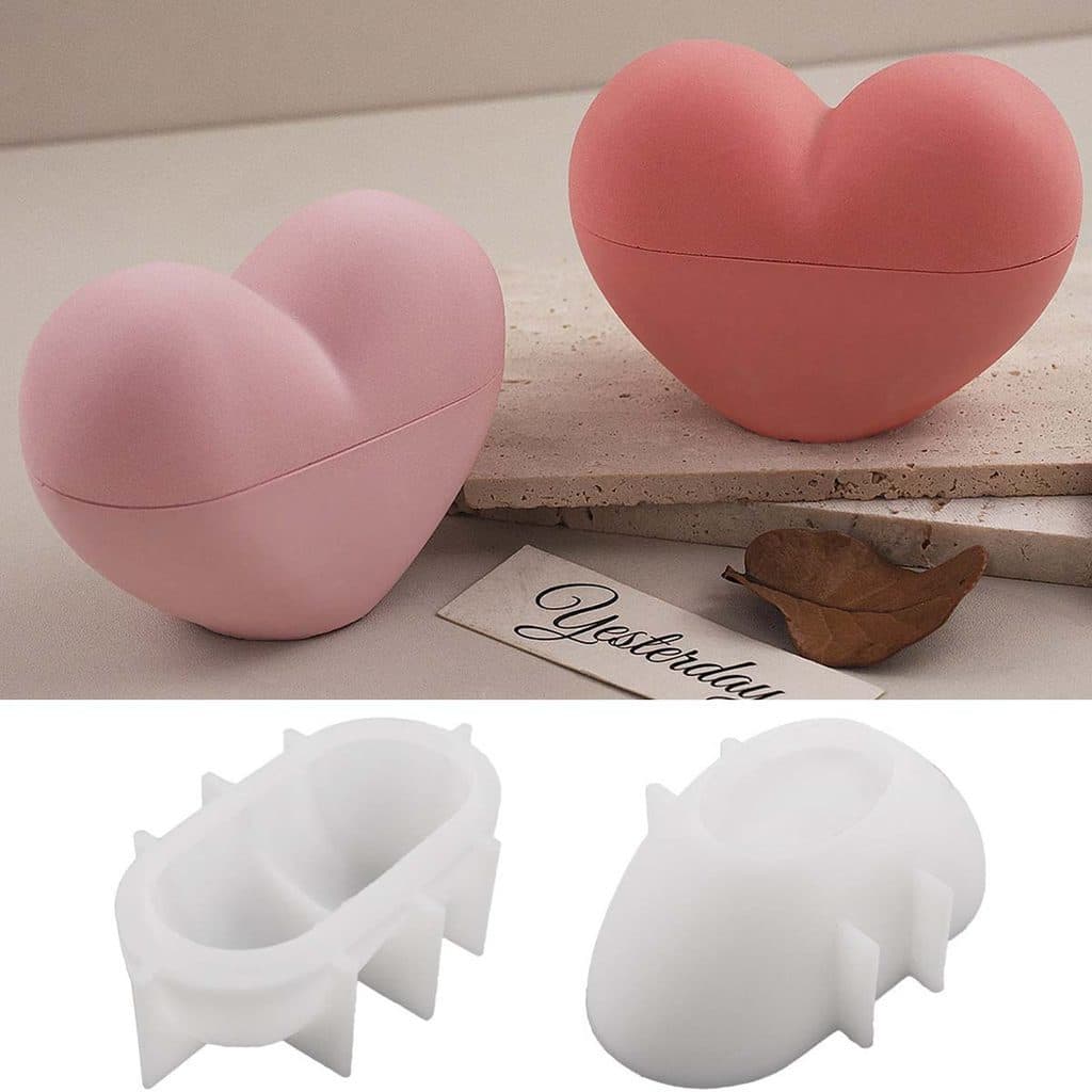 Amor Vela Copo Molde De Silicone DIY Coração Navio Fazendo Gesso Resina Caixa De Armazenamento Moldes Casa Dia Dos Namor