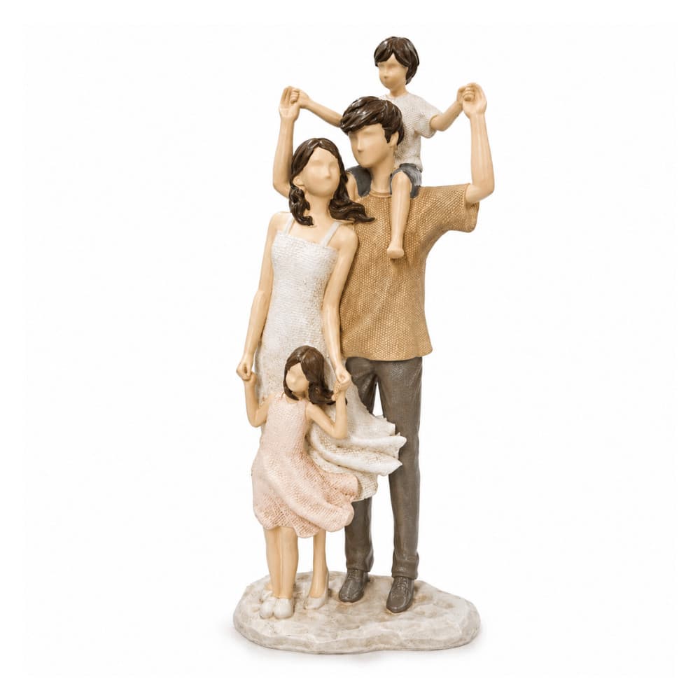 Escultura Decorativa Vínculos Eternos Família em Resina