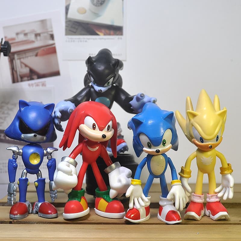 Super Hedgehog Sonic Game Action Doll Crianças Meninos Meninas Brinquedos Conjunto de 6 peças Procurando por ele * -- &&