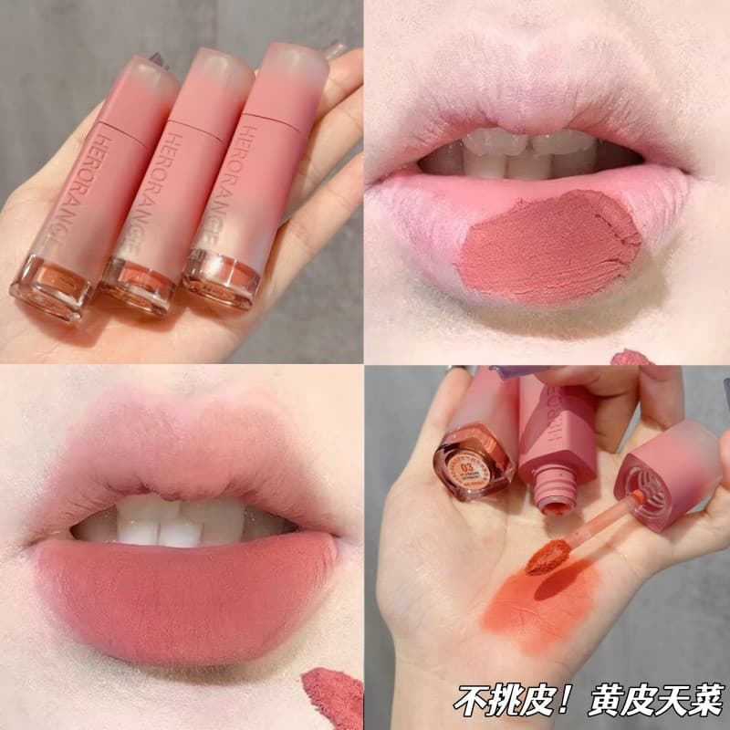 Air macio fosco brilho labial fosco clareamento de longa duração renderização de cores não é fácil de colar copo barato