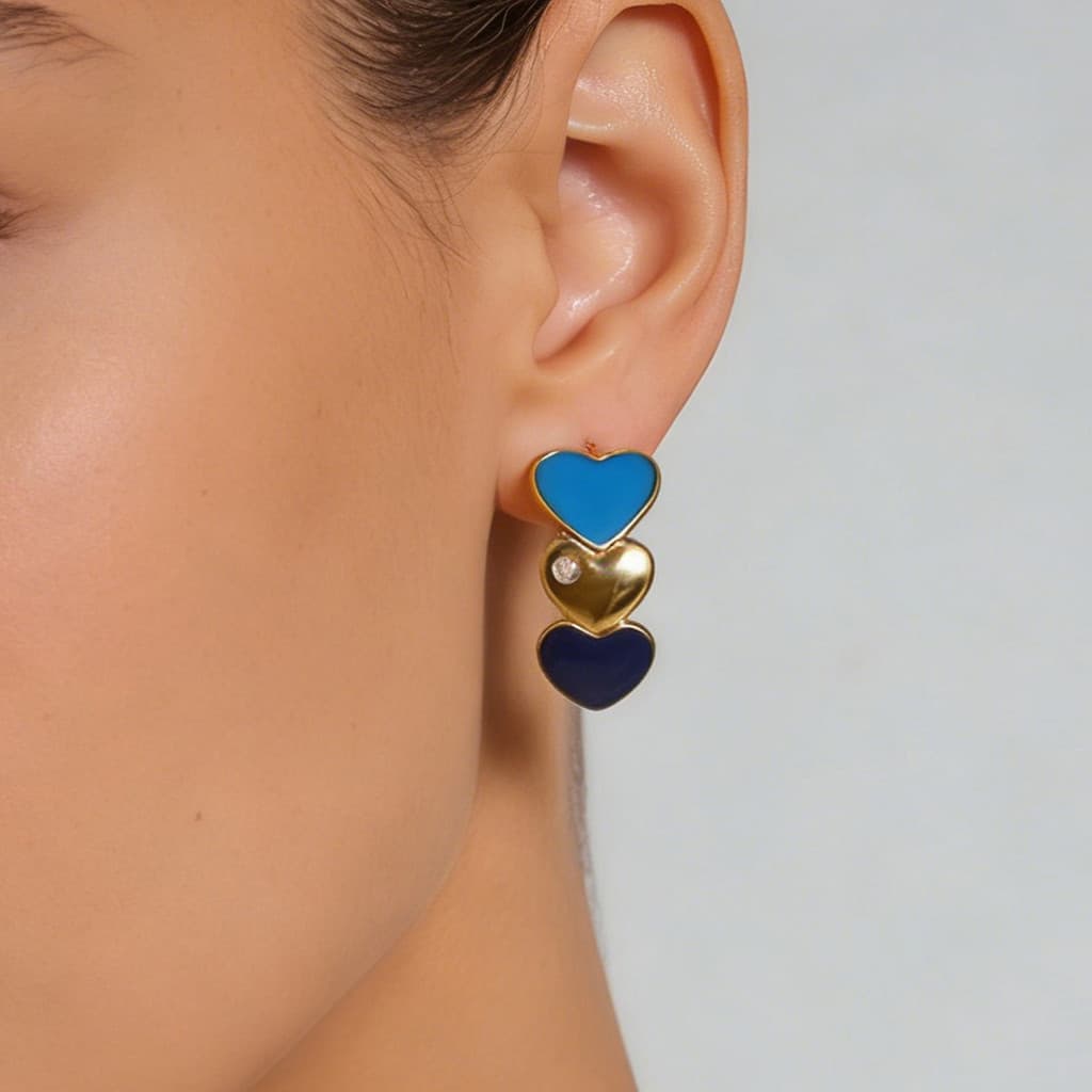 [Estoque pronto] Brincos de amor sensação simples doce brincos de argola exclusivos brincos 2026 novo estilo WJG