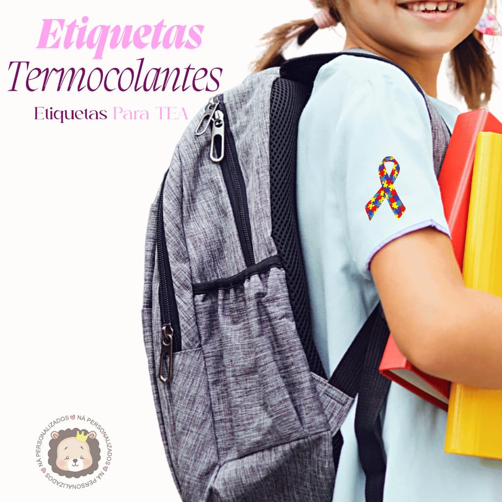 Etiqueta Termocolante Símbolo Autismo para Roupas I Autismo Imperceptível ao Toque
