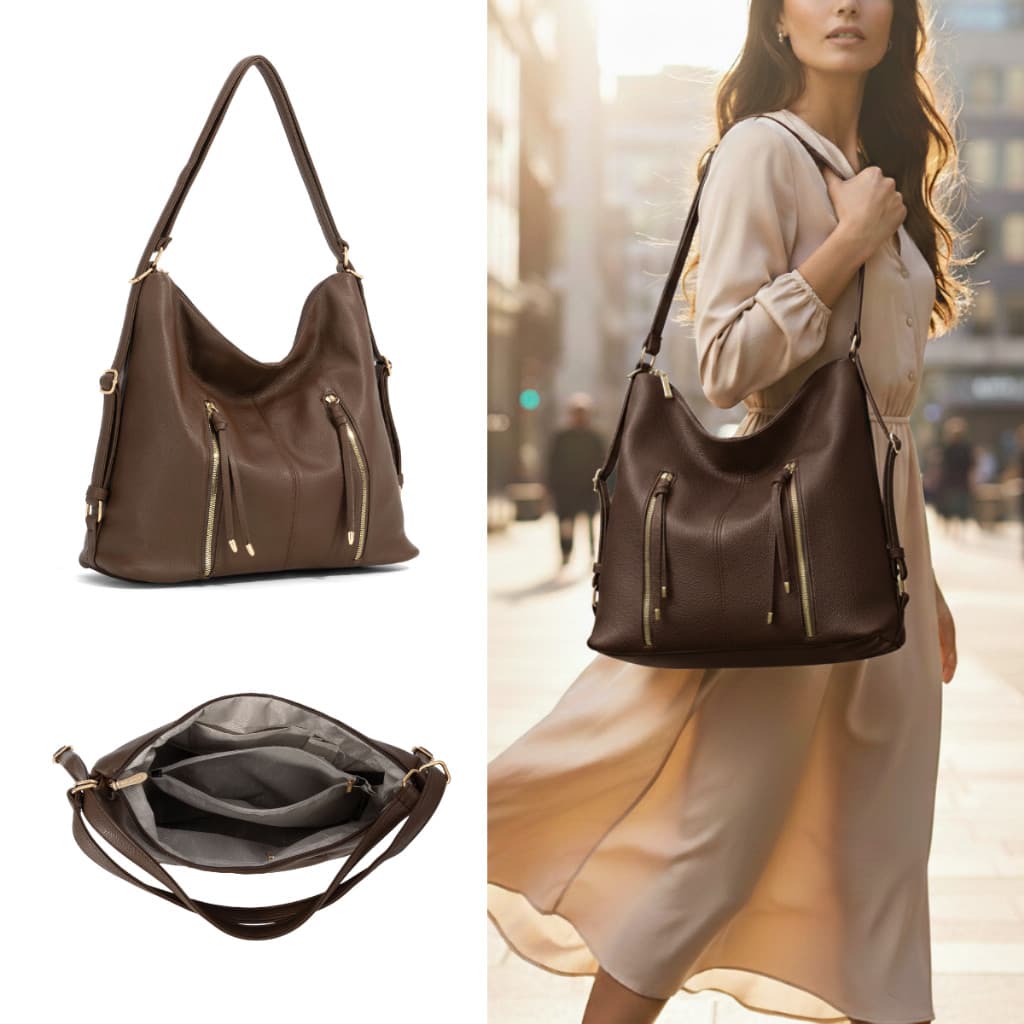 Bolsa Sacola Couro Grande Maxi Transversal De Ombro Feminina Espaçosa Shopper Luxuosa Moderna Casual