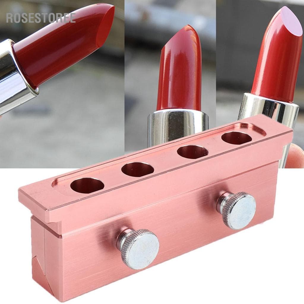 Rosestoree Molde de batom diy com stripper 12.1mm 4 furos liga de alumínio brilho labial bálsamo preenchimento