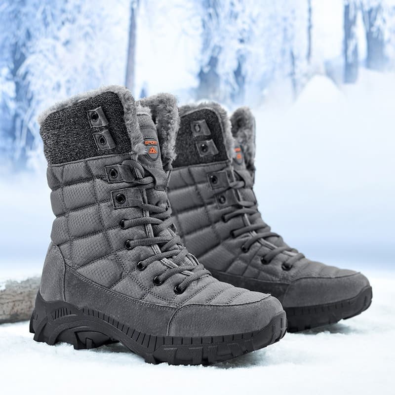 Botas de Neve Impermeáveis de Inverno para Homens, Cano Alto, Forradas de Pelúcia, Botas de Tornozelo para Atividades ao