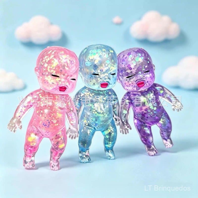 Boneca Natasha Colorida com Glitter, Boneca Preta Macia, Brinquedo de Maltose de Retorno Lento, Brinquedo Criativo para