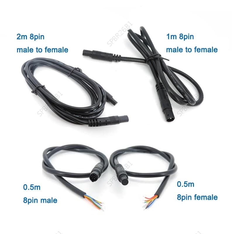 0.5m 1m 2m 8 Pinos Núcleo Macho Para Fêmea Cabo De Visão Traseira Do Carro Veículo DVR Câmera Conector Reverso Estender