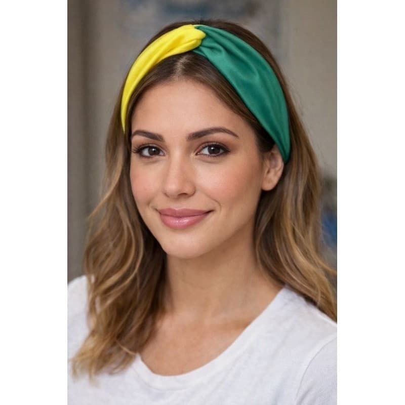 Acessórios de cabelo brasil copa do mundo verde e amarelo