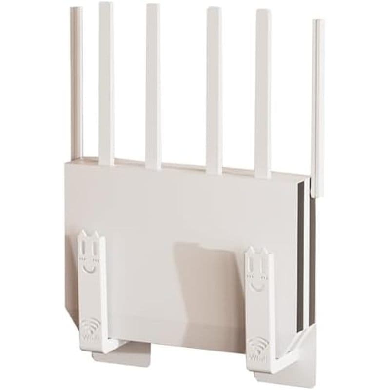 Suporte De Parede De Caixa Superior De Roteador WiFi Branco , Gancho Em Forma De U , Design Aberto , Ventilação E Dissip