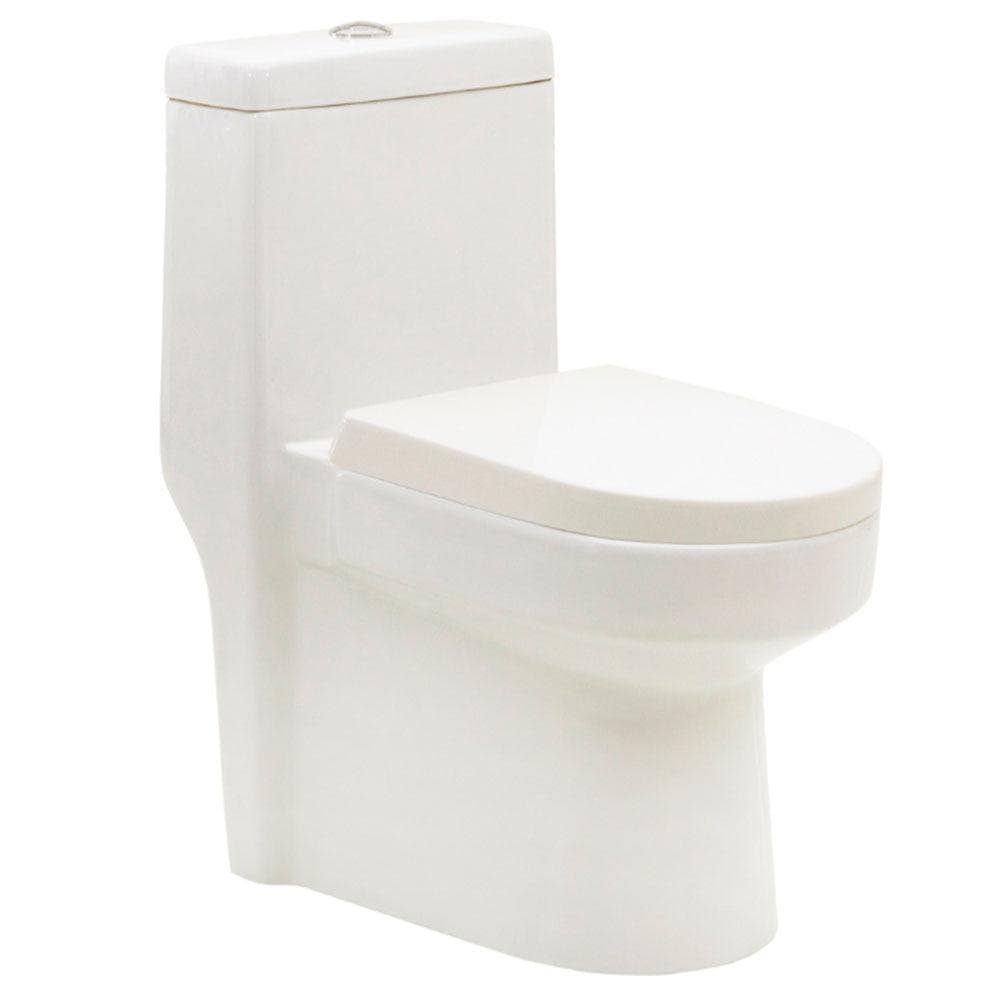 Kit Vaso Sanitário Monobloco Modaza Chiare 07, 3 a 6 Litros Branco