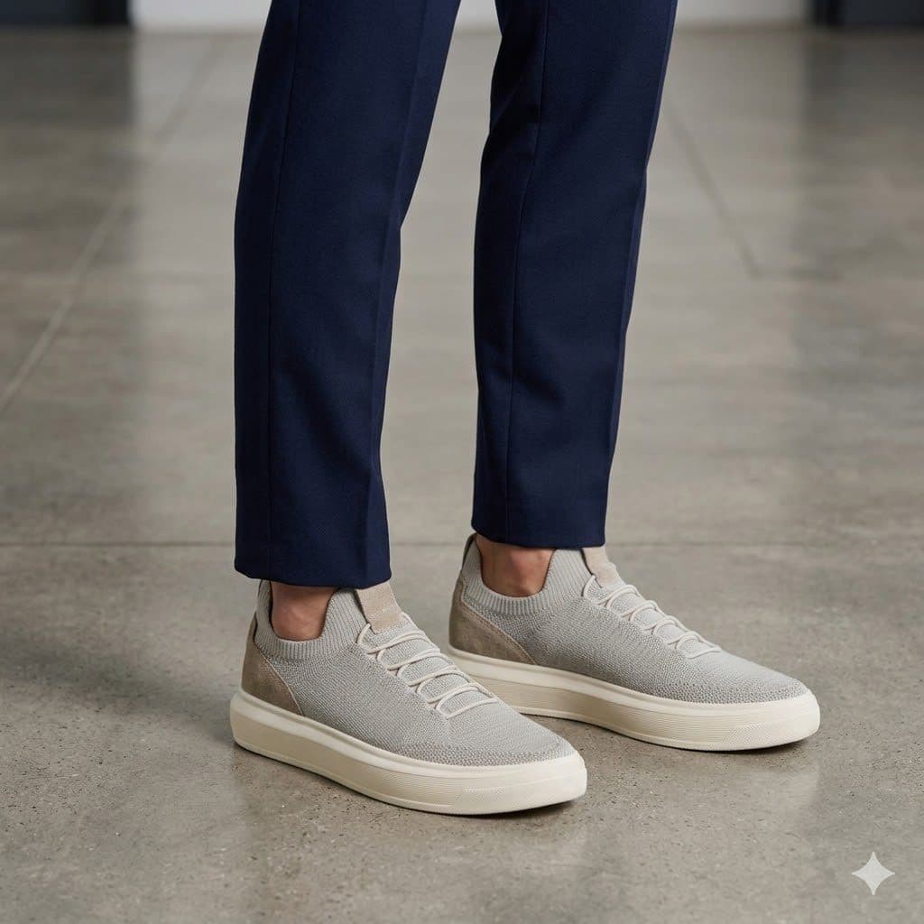 Tênis Masculino Slip On Knit Calce Fácil Confortável Sem Cadarço Casual Academia Caminhada Leve Macio Envio Imediato